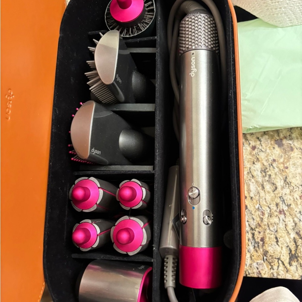 Dyson Hair Styling Set with Pink and Silver